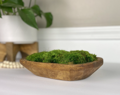 Buy Moss Centerpiece Dough Bowl Preserved Moss Planter Decorative Mood Moss  Bowl Online in India 
