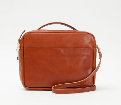 Clare V Miel rustic leather mirabel crossbody at maeree