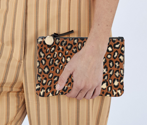 Clare V, Bags, Clare V Leopard Print Suede Tote