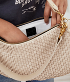 clare v cream woven moyen messenger bag at maeree