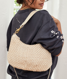 clare v cream woven moyen messenger bag at maeree