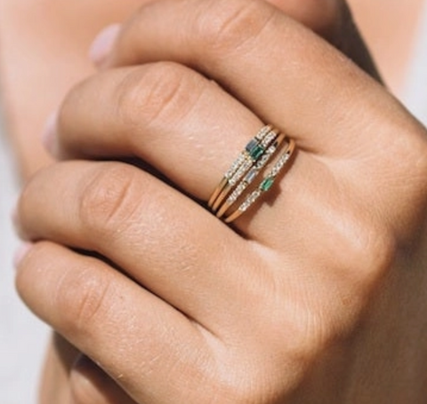 emerald and diamond ring at maeree