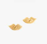 clare v red lips stud earrings at maeree