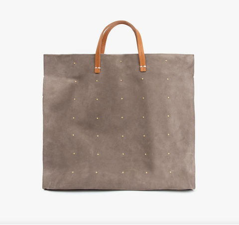 Suede Simple Tote with Studs – maeree