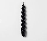 yod & co black glossy twist taper candle at maeree