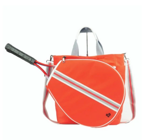coral tennis bag with removable racket case at maeree