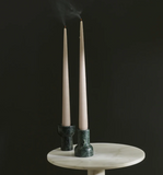 green marble candleholder at maeree aaron probyn