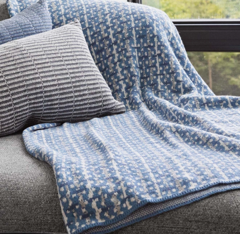in2green retro throw in slate and blue at maeree