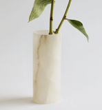 white alabaster bud vase at maeree