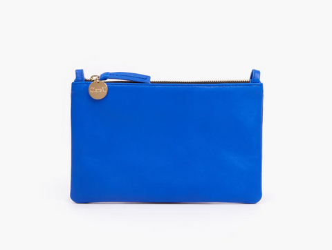 clare v electric blue wallet clutch with tabs at maeree