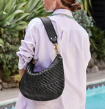 clare v black woven zig zag moyen messenger bag at maeree