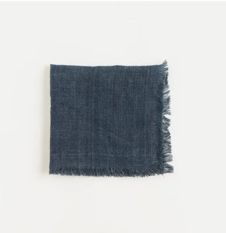 creative women navy linen cocktail napkin at maeree