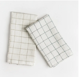 creative women linen windowpane dinner napkins at maeree