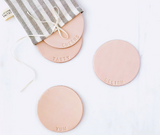 celina mancurti leather coasters at maeree