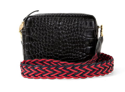 Clare V.  BAG STRAP バッグストラップ  RED/NAVY Crossbody Strap - belt webbing in Red/Navy - Rowe Boutique
