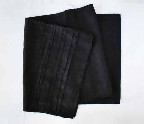 Black Linen Runner