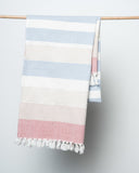 bloom & give blue striped beach towel