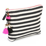 chic black and white summer clutch from JADEtribe at maeree