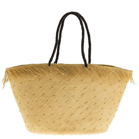 large straw beach bag