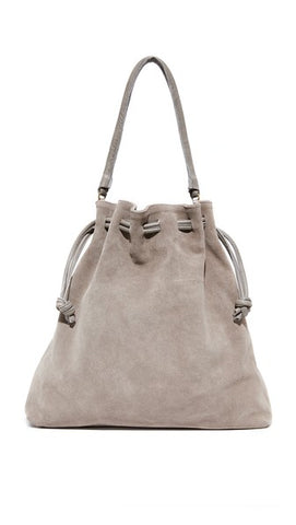 Gray suede handbag hotsell