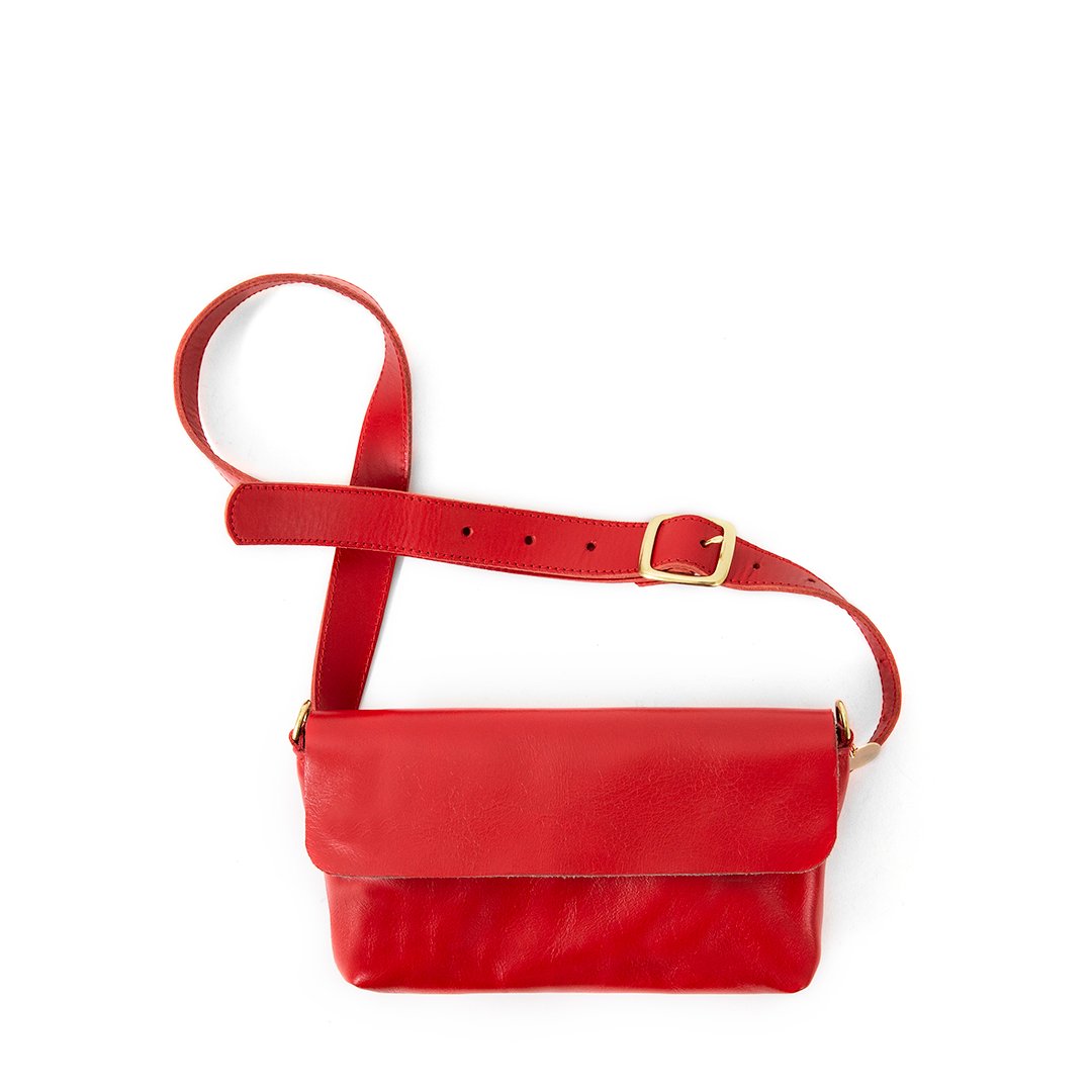 Clare V. Fabric Knotted Tote Bag - Red Totes, Handbags - W2436156