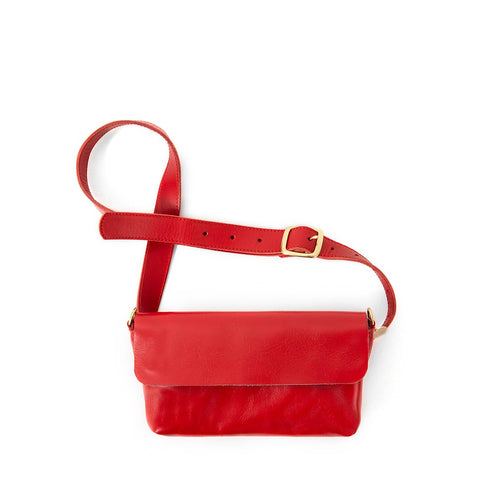 clare v Gustav cherry red fanny pack