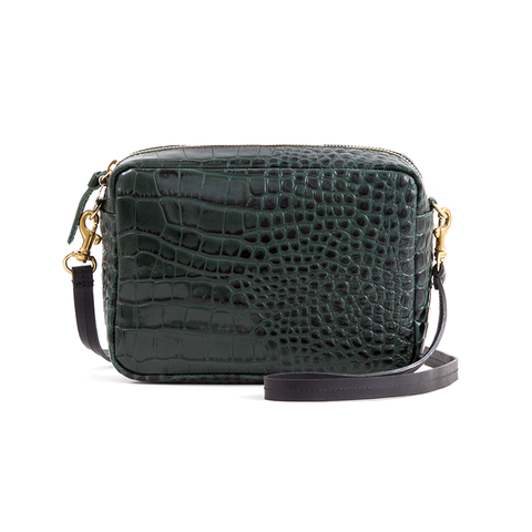 clare v loden croco midi sac maeree