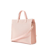 clare vivier perforated leather simple tote mini ballet