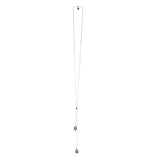 silver ashes stud lariat necklace