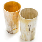 white horn tumblers