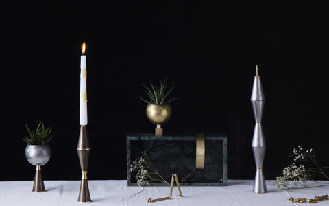 loop de loup industrial candlestick collection
