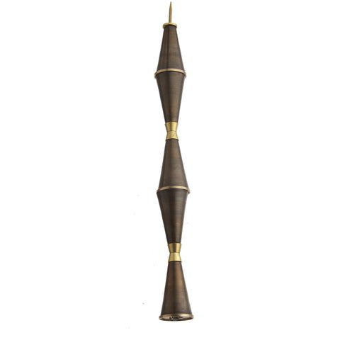 Loop de Loup minimalist tall brass candlestick at maeree